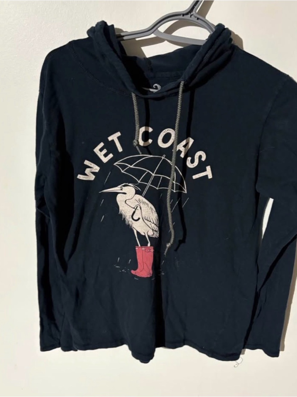 Navy Long-Sleeve Hoodie Tee